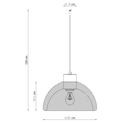 Globo - Luster na lanku 1xE27/60W/230V