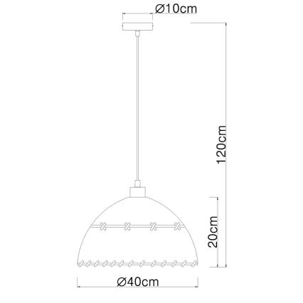 Globo - Luster na lanku 1xE27/60W/230V