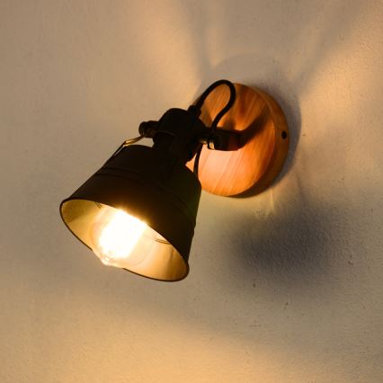 Globo - Nástenné bodové svietidlo 1xE27/60W/230V jedľa