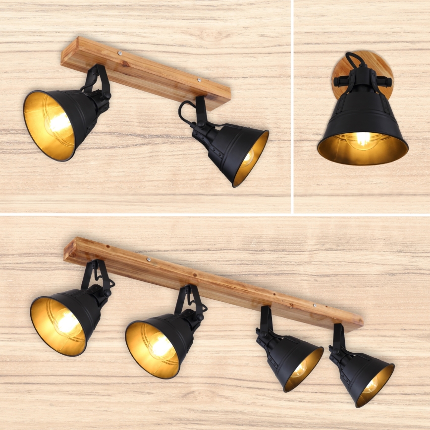 Globo - Nástenné bodové svietidlo 1xE27/60W/230V jedľa