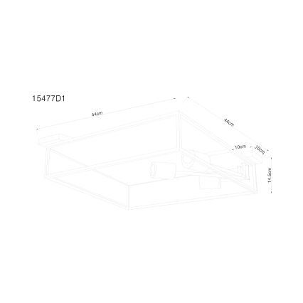 Globo - Stropné svietidlo 3xE27/60W/230V