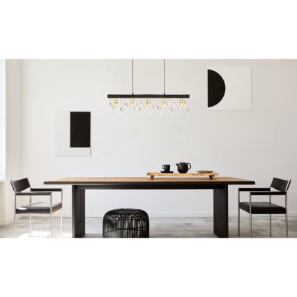 Globo 15532-5HB - Závesný luster na lanku KIRA 5xE14/40W/230V čierny