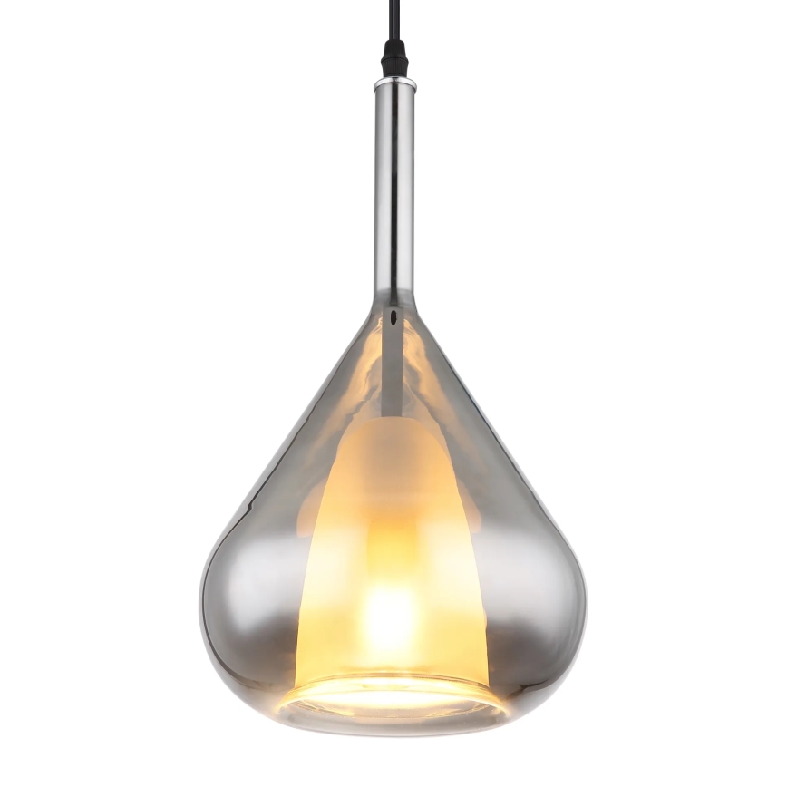 Globo - Luster na lanku 1xE27/60W/230V pr. 20 cm čierna
