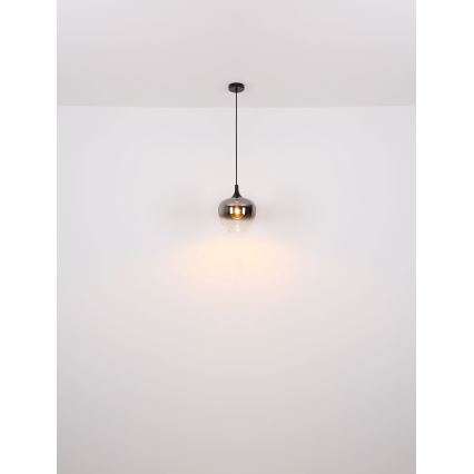 Globo - Luster na lanku 1xE27/60W/230V pr. 29 cm čierna