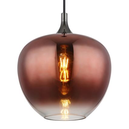 Globo - Luster na lanku 1xE27/60W/230V pr. 29 cm medená