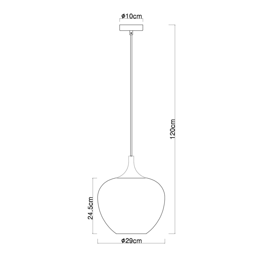 Globo - Luster na lanku 1xE27/60W/230V pr. 29 cm medená