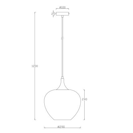 Globo - Luster na lanku 1xE27/40W/230V pr. 29 cm biela/antracit