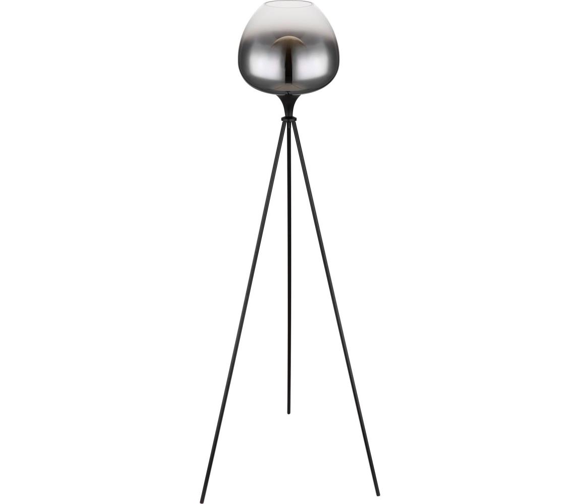 Globo 15548S1 - Stojacia lampa MAXY 1xE27/60W/230V čierna 15548S1