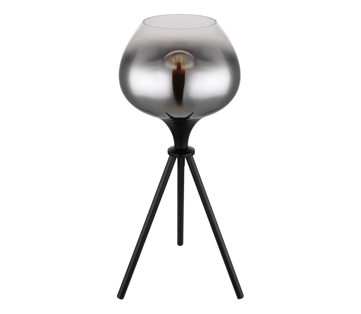 Globo 15548T1 - Stolová lampa MAXY 1xE27/40W/230V čierna 15548T1