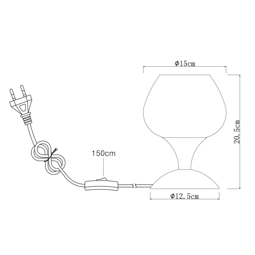 Globo - Stolná lampa 1xE27/40W/230V medená