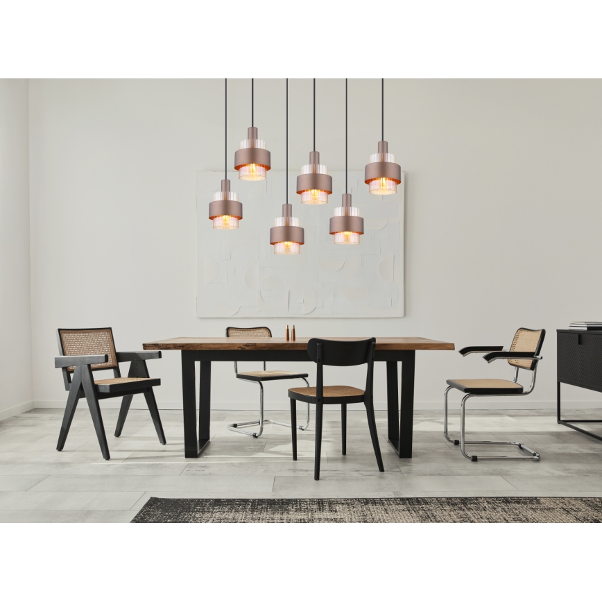 Globo - Závesný luster na lankách 6xE27/60W/230V