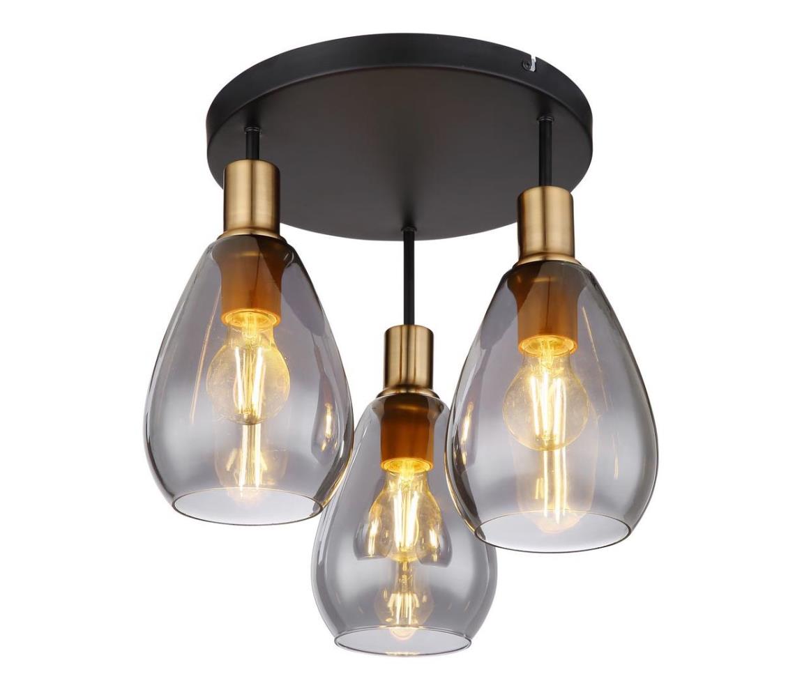 Globo Globo 15563-3D - Prisadený luster FANNI 3xE27/40W/230V mosadz