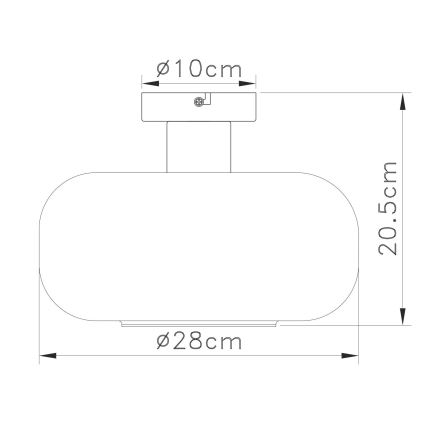 Globo - Prisadený luster 1xE27/40W/230V pr. 28 cm číra