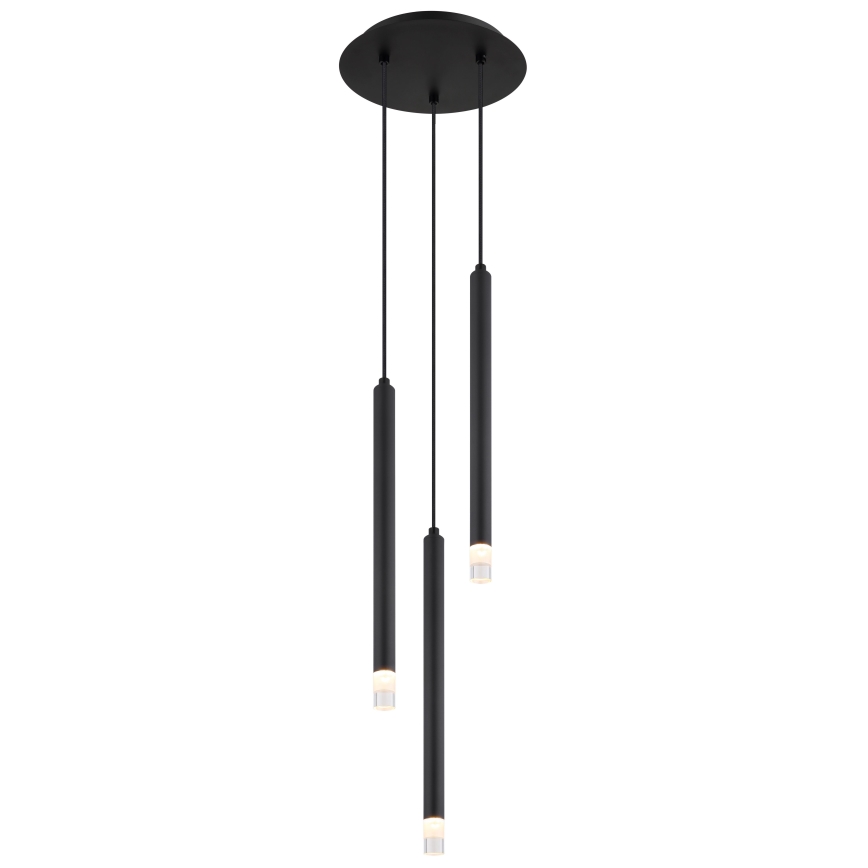 Globo - Luster na lanku 3xG9/4W/230V pr. 24 cm čierna