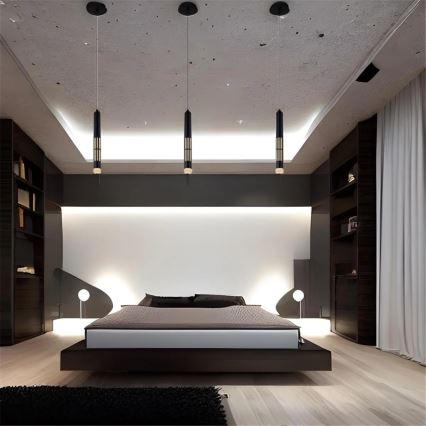 Globo - LED závesný luster na lanku LED/12W/230V 3000K čierna