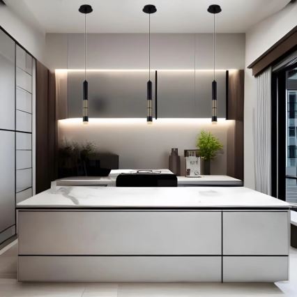 Globo - LED závesný luster na lanku LED/12W/230V 3000K čierna