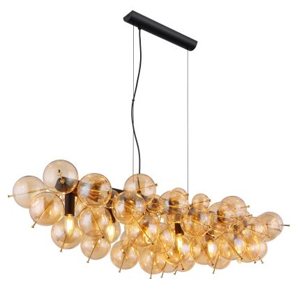 Globo - Závesný luster na lankách 6xE14/25W/230V zlatý