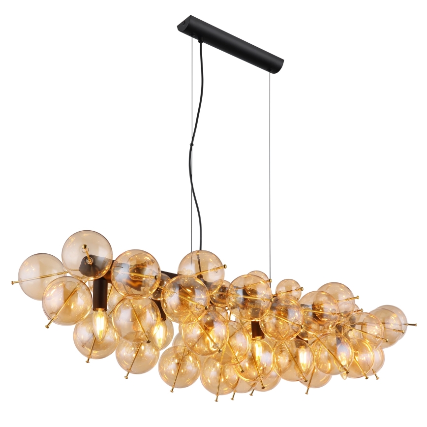 Globo - Závesný luster na lankách 6xE14/25W/230V zlatý