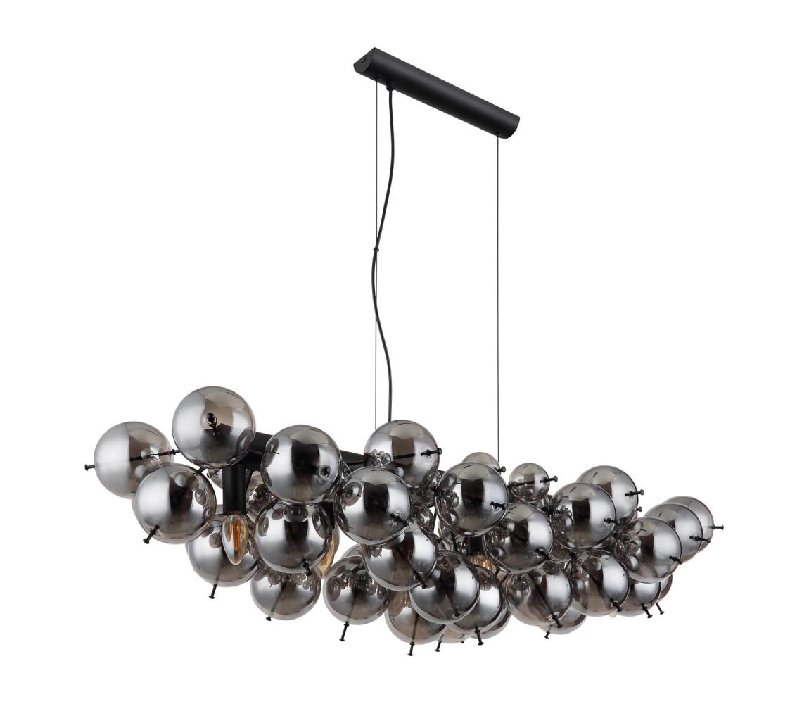 Globo 15633H1S - Luster na lankách UDO 6xE14/25W/230V čierna 15633H1S