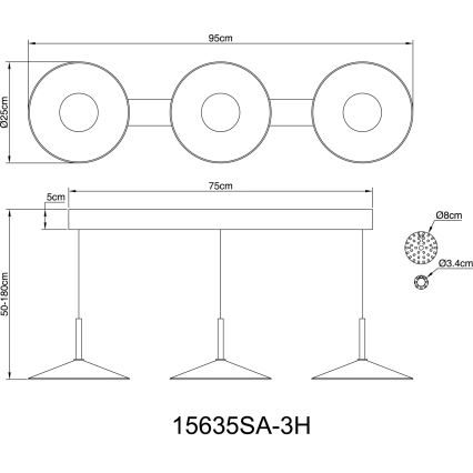 Globo - LED luster na lanku LED/24W/230V 4000K krémový