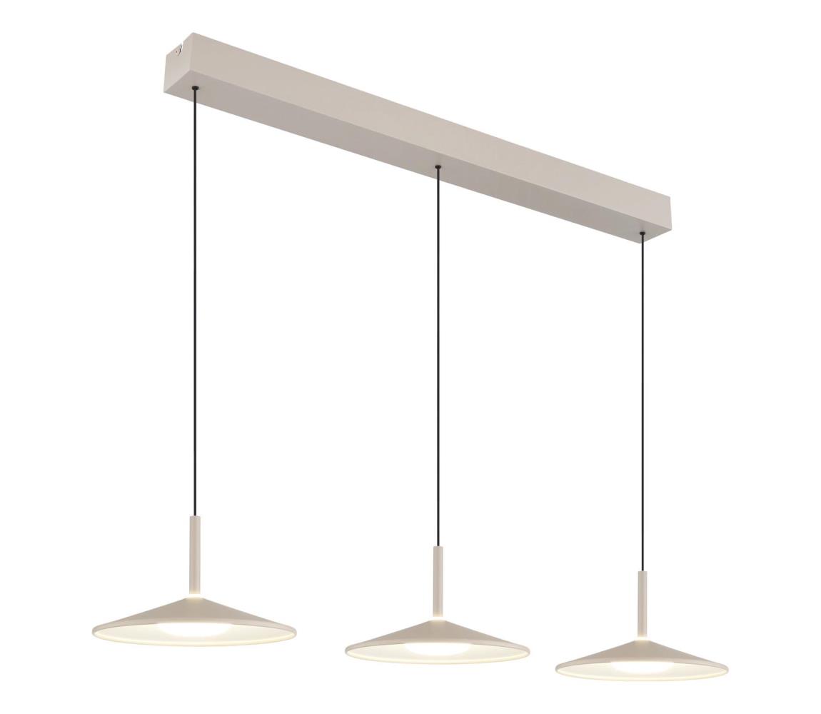 Globo 15635SA-3H - Závesný LED luster na lanku LAMPONE LED/24W/230V 4000K béžový 15635SA-3H