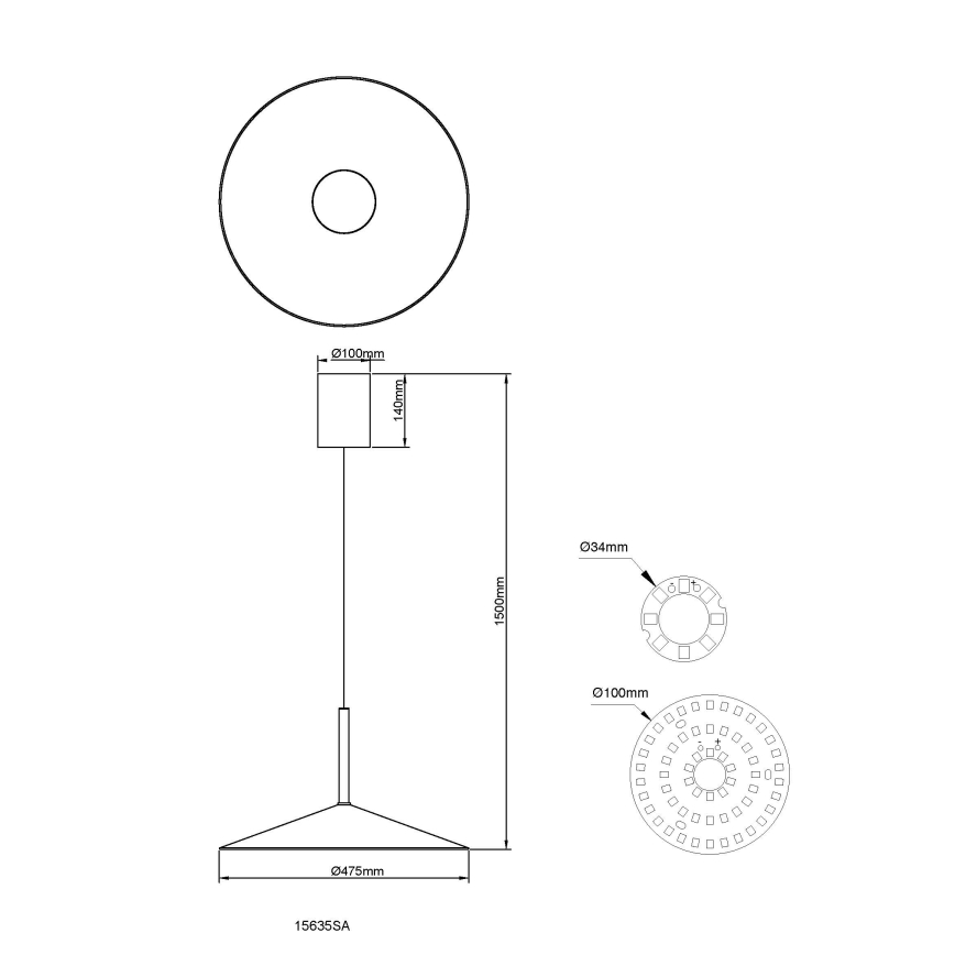 Globo - LED luster na lanku LED/18W/230V 4000K béžový
