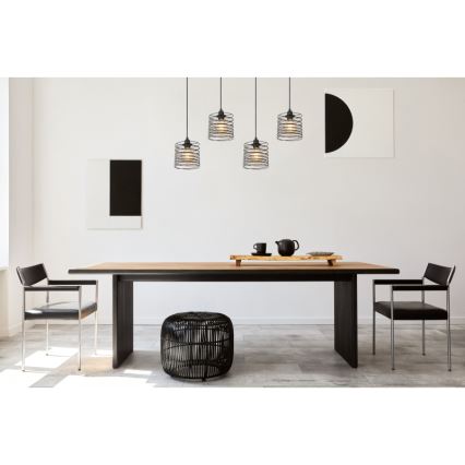 Globo 15640-4H - Luster na lanku TILLY 4xE27/60W/230V čierny