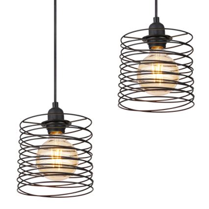 Globo 15640-4H - Luster na lanku TILLY 4xE27/60W/230V čierny