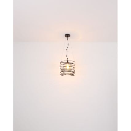 Globo 15640H - Závesné svietidlo na lanku TILLY 1xE27/60W/230V čierne