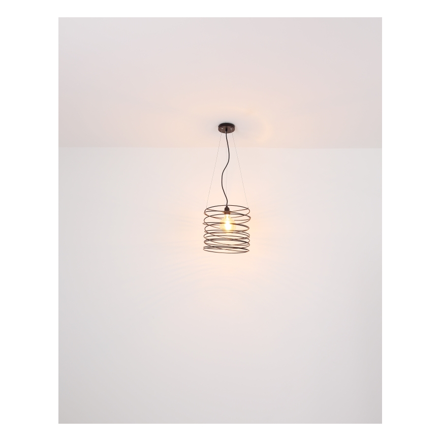 Globo 15640H - Závesné svietidlo na lanku TILLY 1xE27/60W/230V čierne
