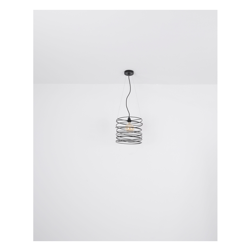 Globo 15640H - Závesné svietidlo na lanku TILLY 1xE27/60W/230V čierne