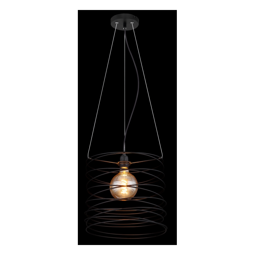 Globo 15640H - Závesné svietidlo na lanku TILLY 1xE27/60W/230V čierne