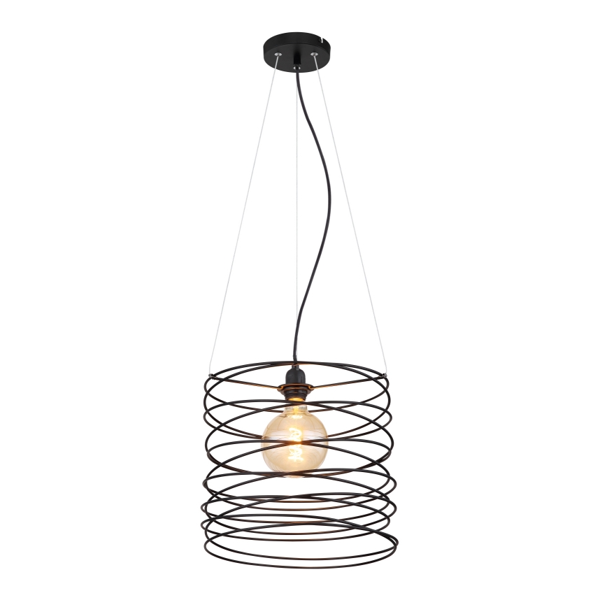 Globo 15640H - Závesné svietidlo na lanku TILLY 1xE27/60W/230V čierne