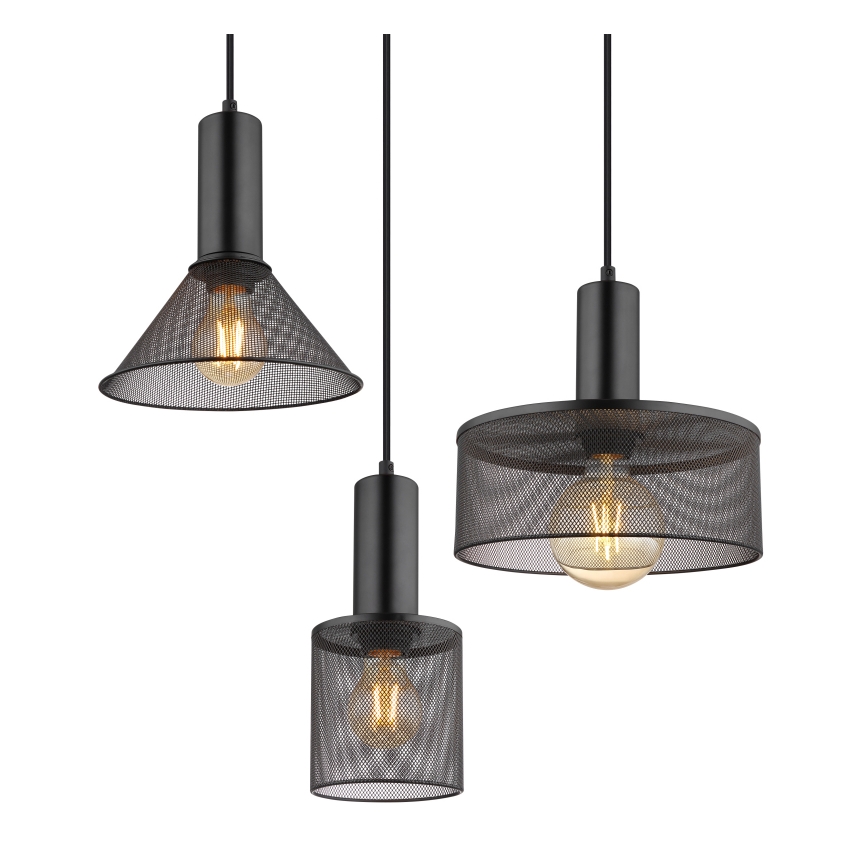 Globo 15648-6H - Luster na lanku JEDD 6xE27/60W/230V čierna