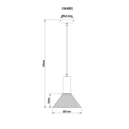 Globo - Luster na lanku 1xE27/60W/230V čierna