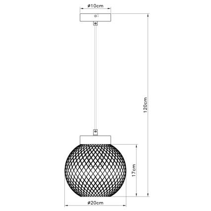 Globo - Luster na lanku 1xE27/60W/230V