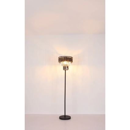 Globo - Stojacia lampa 3xE27/40W/230V pr. 40 cm čierna