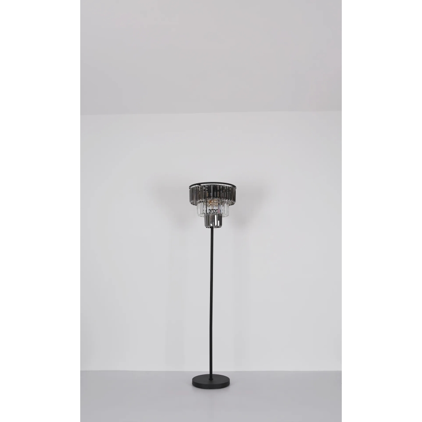 Globo - Stojacia lampa 3xE27/40W/230V pr. 40 cm čierna