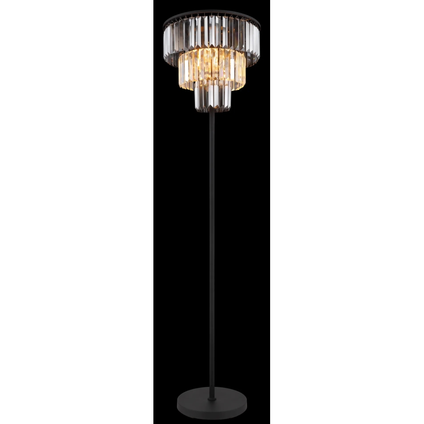 Globo - Stojacia lampa 3xE27/40W/230V pr. 40 cm čierna