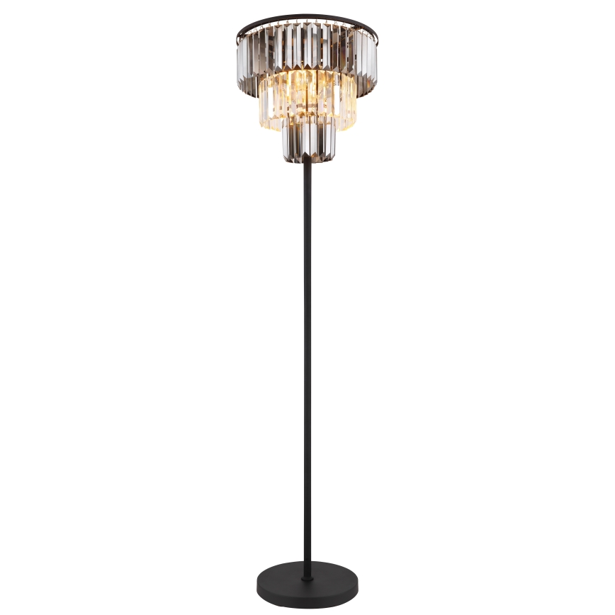 Globo - Stojacia lampa 3xE27/40W/230V pr. 40 cm čierna