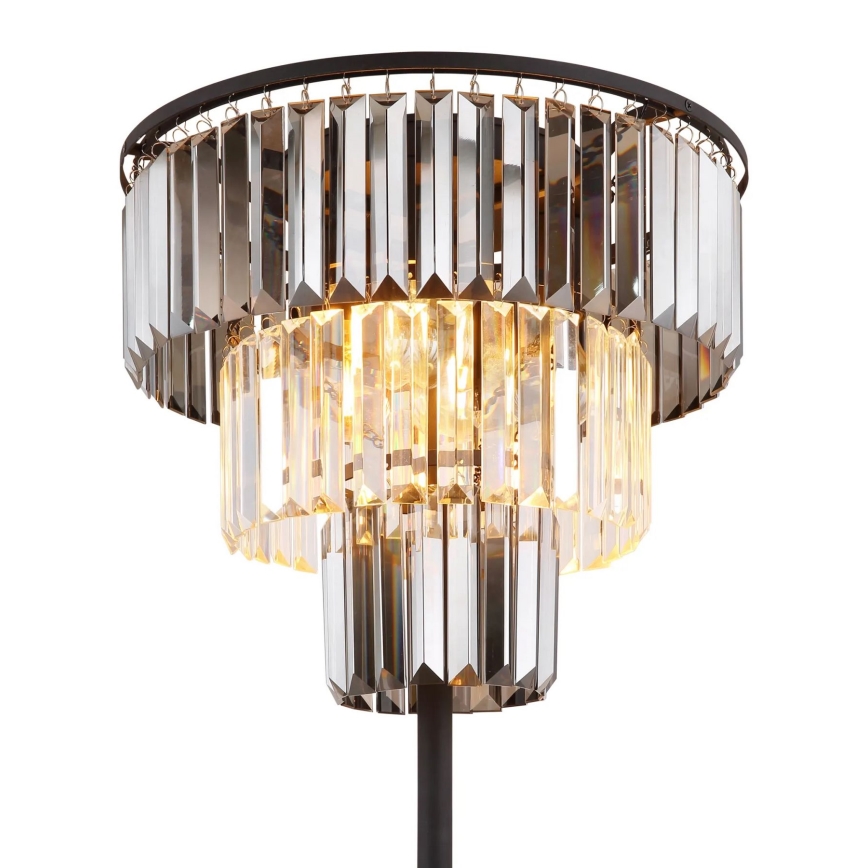 Globo - Stojacia lampa 3xE27/40W/230V pr. 40 cm čierna