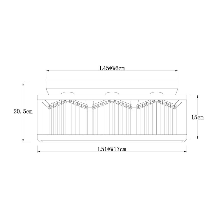 Globo - Luster prisadený 3xE27/40W/230V