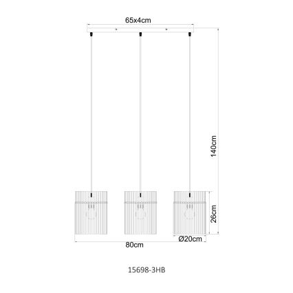 Globo - Luster na lankách 3xE27/60W/230V