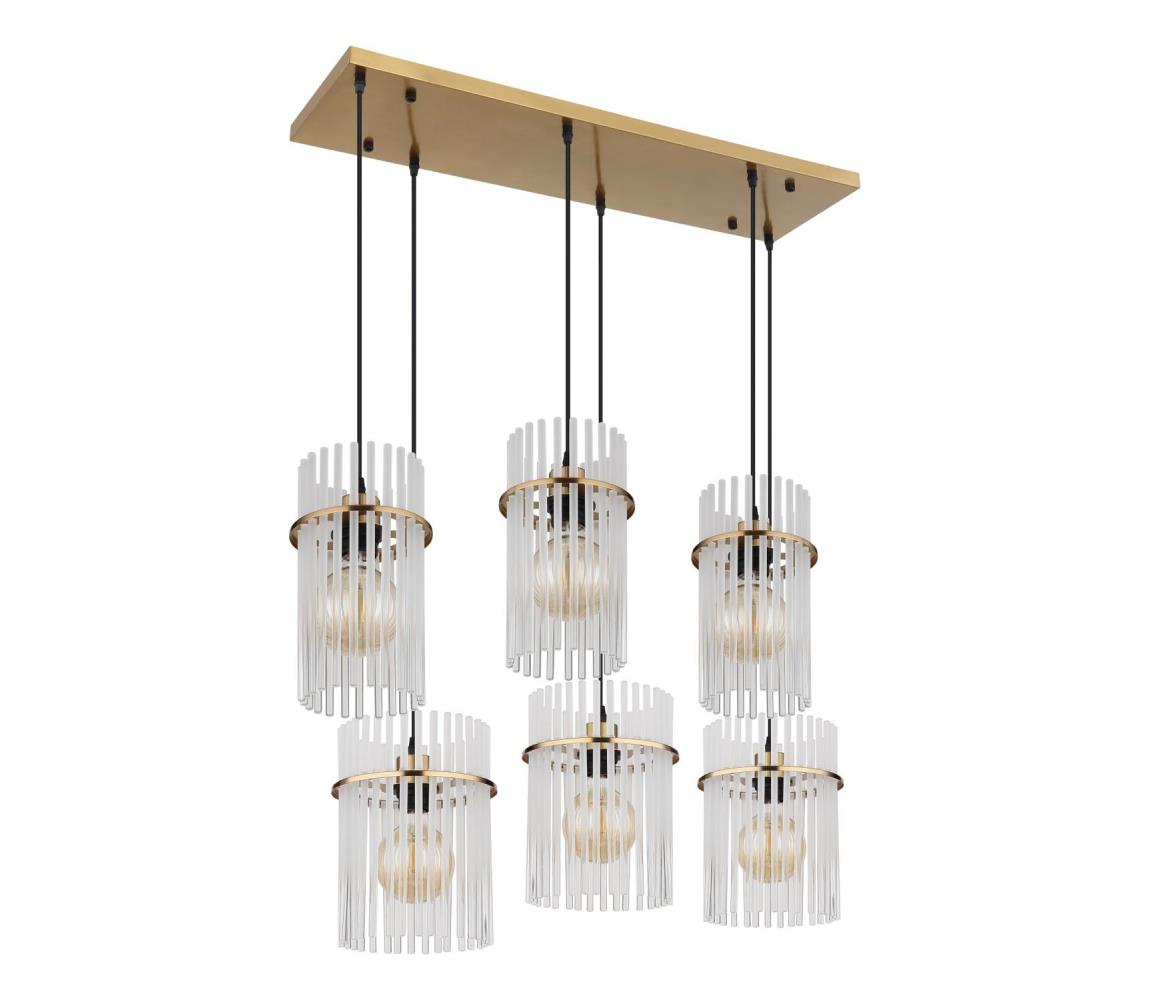 Globo 15698-6HM - Luster na lanku GORLEY 6xE27/60W/230V zlatý 15698-6HM