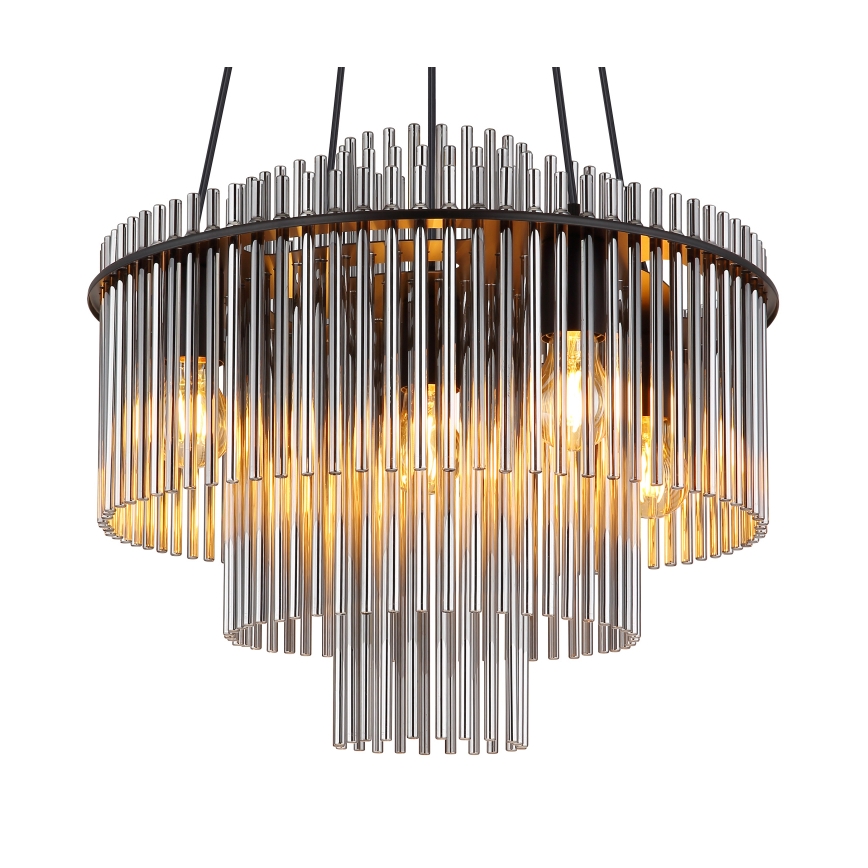 Globo - Luster na lanku 5xE27/60W/230V čierny