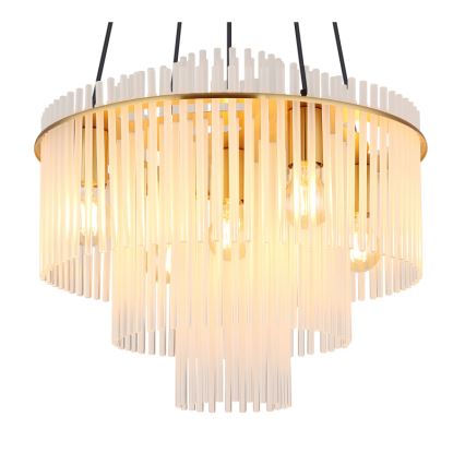 Globo - Závesný luster na lankách 5xE27/60W/230V zlatý