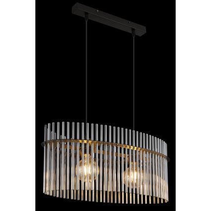 Globo - Luster na lanku 2xE27/60W/230V čierna