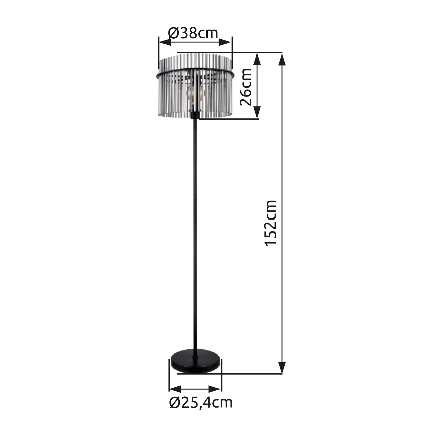 Globo - Stojacia lampa 1xE27/60W/230V čierna