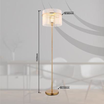 Globo - Stojacia lampa 1xE27/60W/230V zlatá