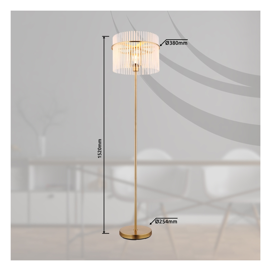 Globo - Stojacia lampa 1xE27/60W/230V zlatá